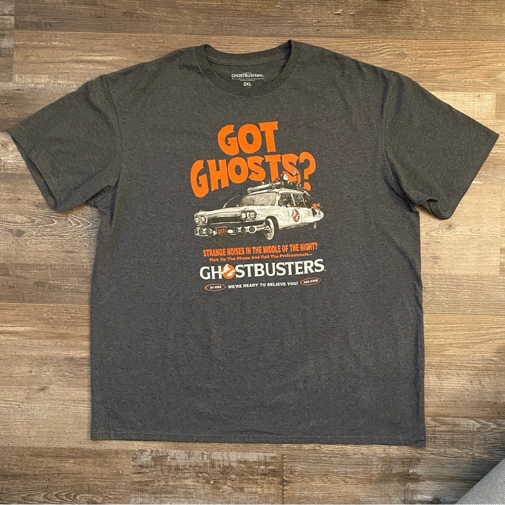 GHOSTBUSTERS • NEW• GOT GHOST T SHIRT OFFICIAL ITEM 2XL Grey